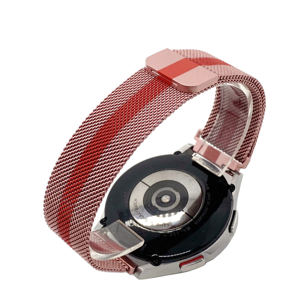 Strap-it® Strap-It Samsung Galaxy Watch 5 - 40mm Milanese Armband (Rot/Rosa)