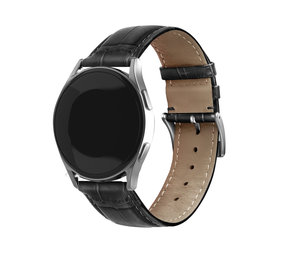 Strap-it® Samsung Galaxy Watch 5 - 44mm Lederarmband mit Krokoprägung (Schwarz) Strap-it® Samsung Galaxy Watch 5 - 44mm Lederarmband mit Krokoprägung (Schwarz)