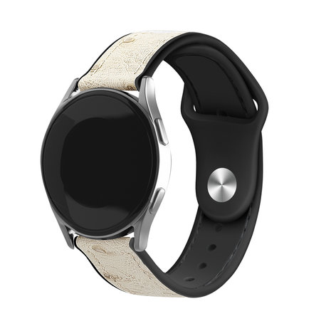 Strap-it® Strap-it Samsung Galaxy Watch 5 Pro Leder-Hybridarmband (Sandweiß)