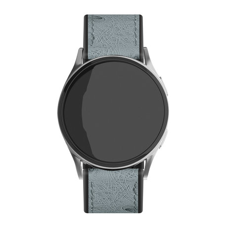 Strap-it® Strap-it Samsung Galaxy Watch 5 Pro Leder-Hybridarmband (Grau) Strap-it® Strap-it Samsung Galaxy Watch 5 Pro Leder-Hybridarmband (Grau)