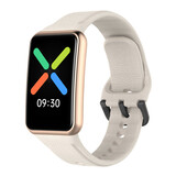 Strap-it® Oppo Watch Free Silikonarmband (Sandweiß)