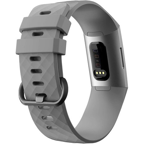 Strap-it® Strap-it Fitbit Charge 4 Armband Silikon (Grau)