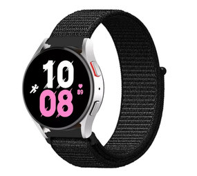 Strap-it® Samsung Galaxy Watch 5 - 44mm Nylonarmband (Schwarz) Strap-it® Samsung Galaxy Watch 5 - 44mm Nylonarmband (Schwarz)
