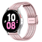 Strap-it® Strap-it Samsung Galaxy Watch 5 - 44mm Edelstahlarmband (Rosa)