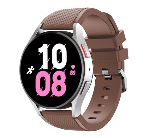 Strap-it® Strap-it Samsung Galaxy Watch 5 - 44mm Silikonarmband (Kaffeebraun)