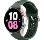 Strap-it® Strap-it Samsung Galaxy Watch 5 - 44mm Silikonarmband mit Löchern (Armeegrün)