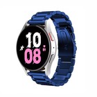 Strap-it® Strap-it Samsung Galaxy Watch 5 - 44mm Stahlarmband (Blau)