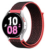 Strap-it® Strap-it Samsung Galaxy Watch 5 - 44mm Nylonarmband (Schwarz/Rot) Strap-it® Strap-it Samsung Galaxy Watch 5 - 44mm Nylonarmband (Schwarz/Rot)