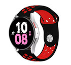 Strap-it® Strap-it Samsung Galaxy Watch 5 - 44mm Sportarmband (Schwarz/Rot)