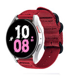 Strap-it® Samsung Galaxy Watch 5 - 44mm Nylon-Schnallenarmband (Rot) Strap-it® Samsung Galaxy Watch 5 - 44mm Nylon-Schnallenarmband (Rot)
