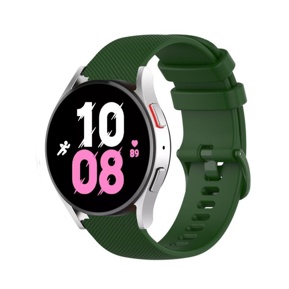 Strap-it® Strap-it Samsung Galaxy Watch 5 - 44mm Luxus-Silikonarmband (Armeegrün) Strap-it® Strap-it Samsung Galaxy Watch 5 - 44mm Luxus-Silikonarmband (Armeegrün)