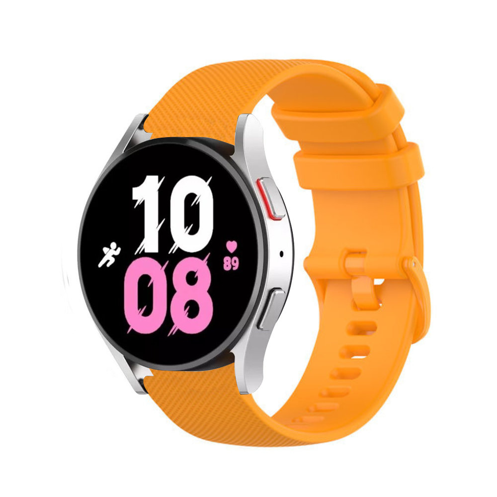 Strap-it® Strap-it Samsung Galaxy Watch 5 - 44mm Luxus-Silikonarmband (Orange)