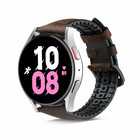 Strap-it® Strap-it Samsung Galaxy Watch 5 - 44mm Silikon-/Lederarmband (Braun)