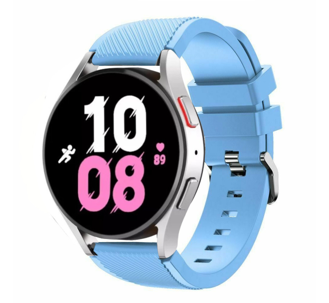 Strap-it® Strap-it Samsung Galaxy Watch 5 - 44mm Silikonarmband (Sandblau)