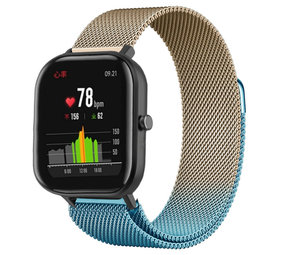 Strap-it® Xiaomi Amazfit GTS Milanese Armband (Blau/Gold) Strap-it® Xiaomi Amazfit GTS Milanese Armband (Blau/Gold)