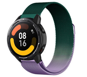 Strap-it® Xiaomi Watch S1 Milanese Armband (Lila/Grün) Strap-it® Xiaomi Watch S1 Milanese Armband (Lila/Grün)