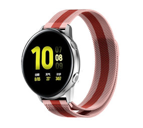 Strap-it® Samsung Galaxy Watch Active Milanese Armband (Rot/Rosa) Strap-it® Samsung Galaxy Watch Active Milanese Armband (Rot/Rosa)