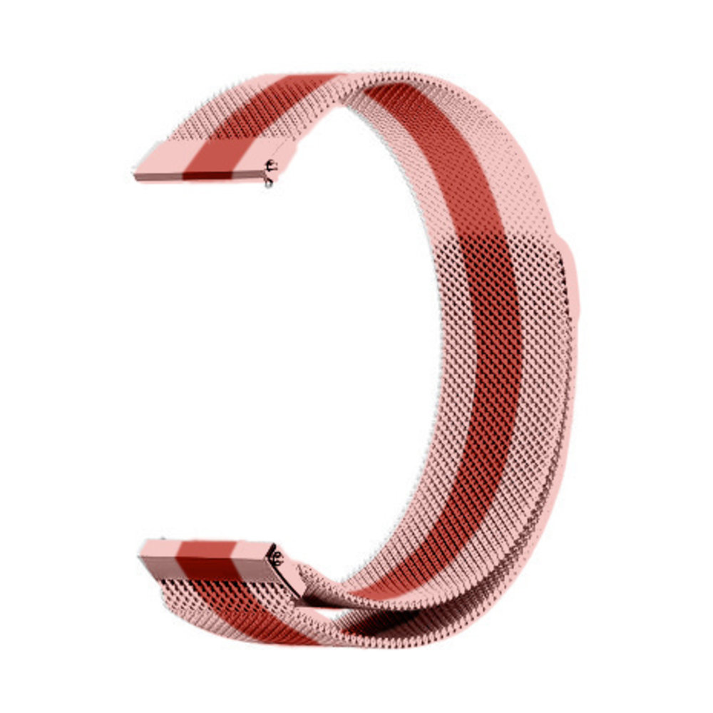 Strap-it® Strap-It Xiaomi Amazfit GTS Milanese Armband (Rot/Rosa)