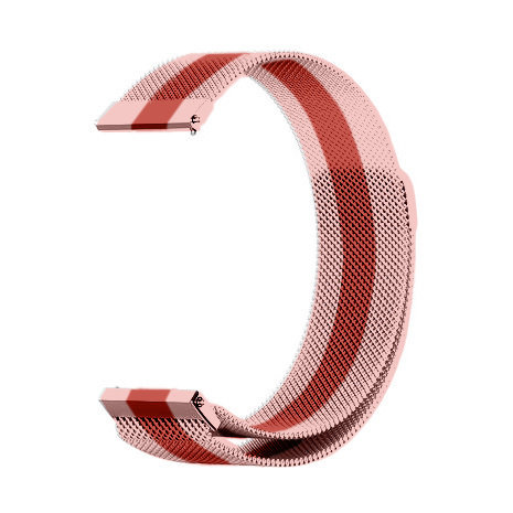 Strap-it® Strap-It Xiaomi Amazfit GTS Milanese Armband (Rot/Rosa)