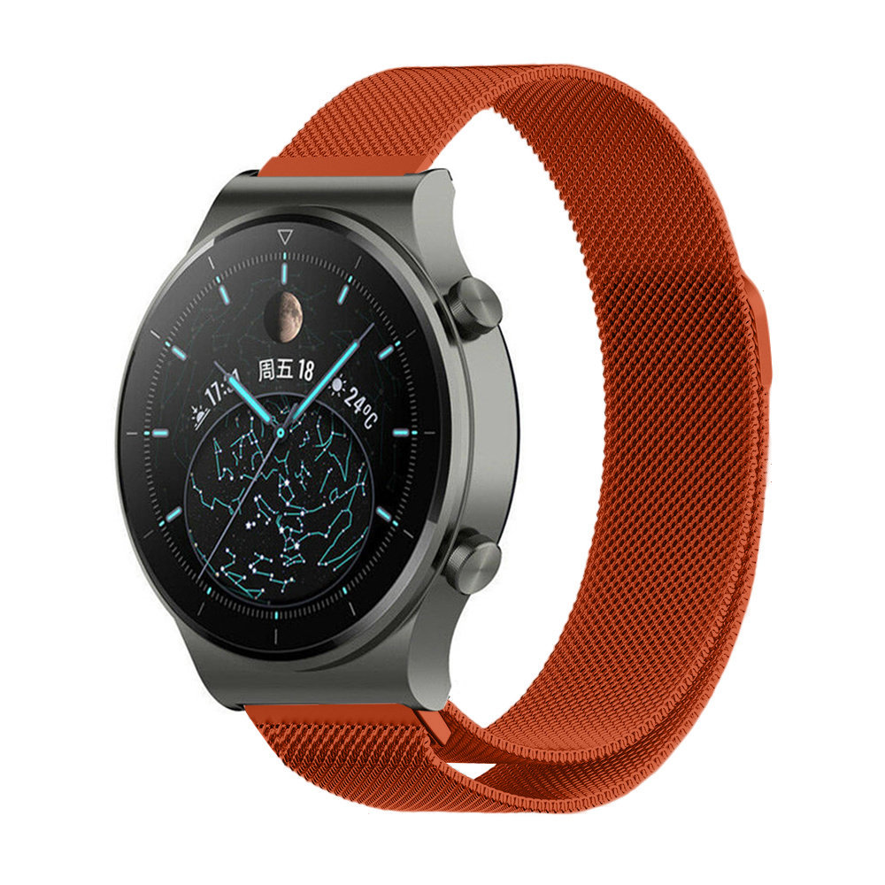 Strap-it® Strap-It Huawei Watch GT 2 Pro Milanese Armband (Orange)