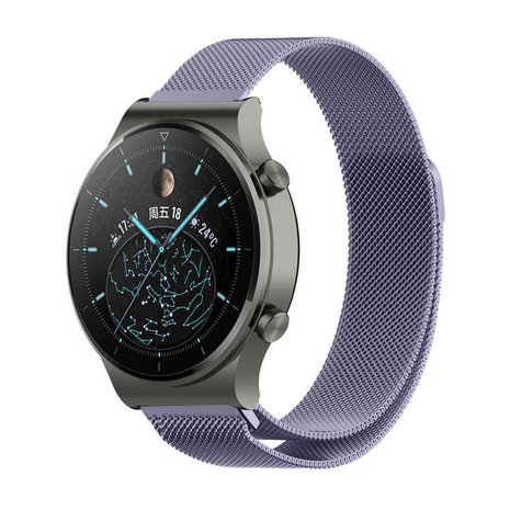 Strap-it® Strap-It Huawei Watch GT 2 Pro Milanese Armband (Hellviolett)