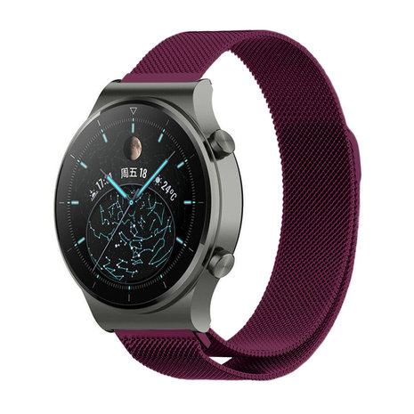 Strap-it® Strap-It Huawei Watch GT 2 Pro Milanese Armband (Lila)