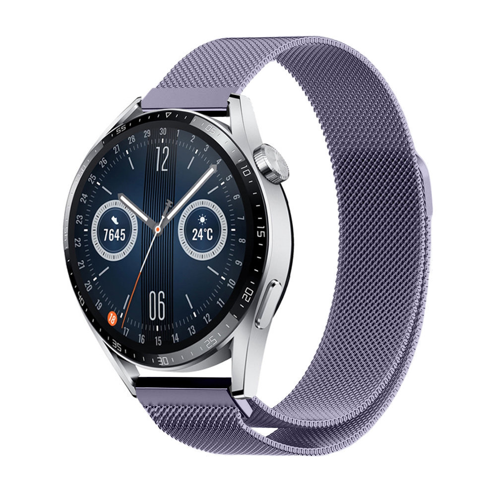 Strap-it® Strap-It Huawei Watch GT 3 46mm Milanese Armband (Hellviolett)