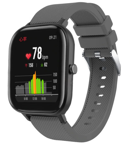 Strap-it® Strap-it Xiaomi Amazfit GTS Silikonarmband (Grau) Strap-it® Strap-it Xiaomi Amazfit GTS Silikonarmband (Grau)