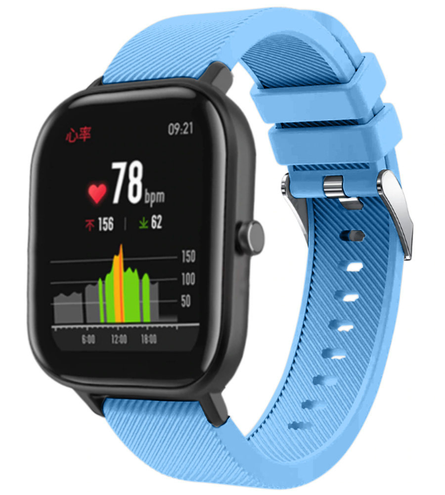 Strap-it® Strap-it Xiaomi Amazfit GTS Silikonarmband (Sandblau)