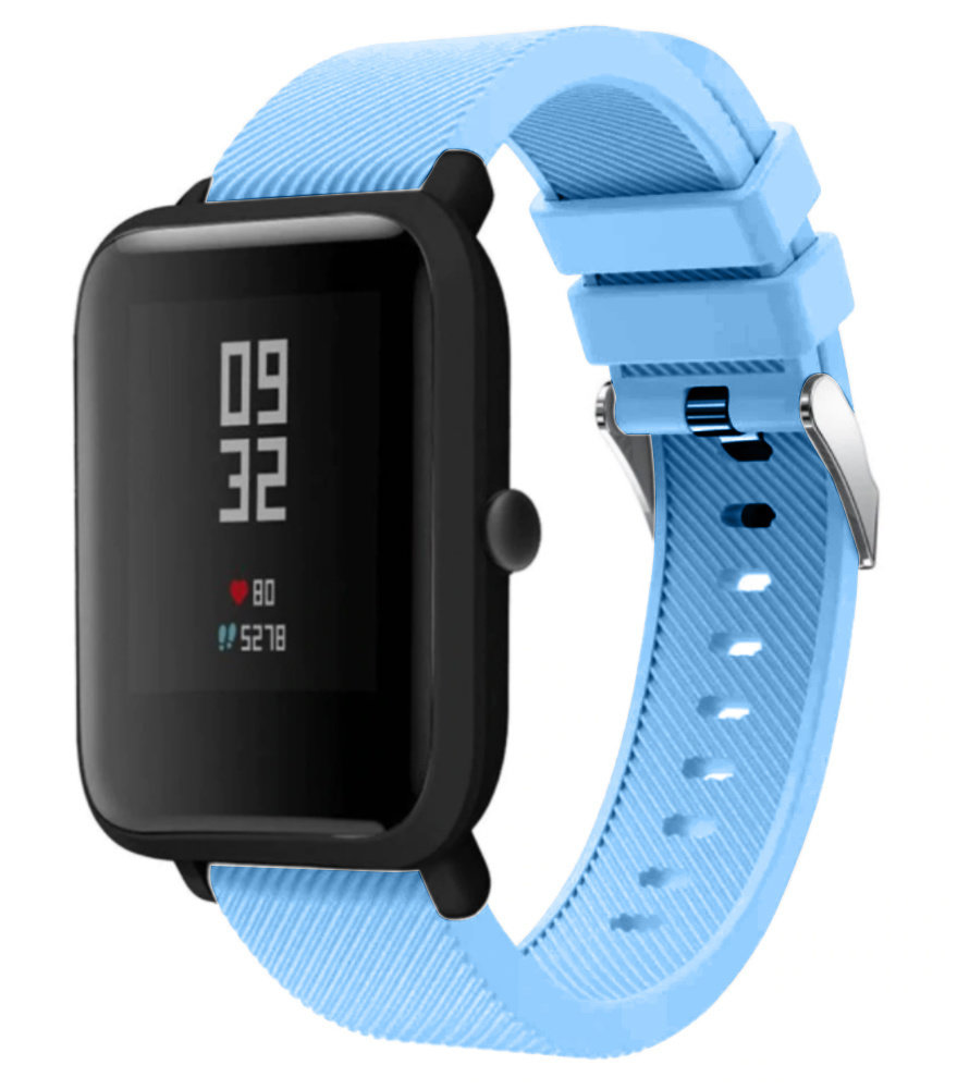Strap-it® Strap-it Xiaomi Amazfit Bip Silikonarmband (Sandblau)