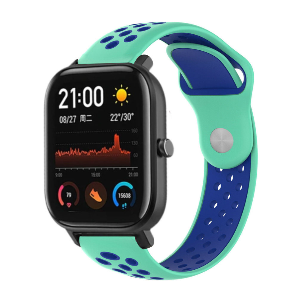 Strap-it® Strap-it Xiaomi Amazfit GTS Sportarmband (Aqua/Blau)