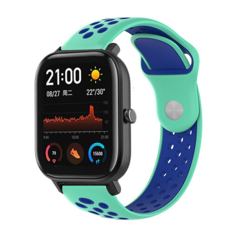 Strap-it® Strap-it Xiaomi Amazfit GTS Sportarmband (Aqua/Blau)
