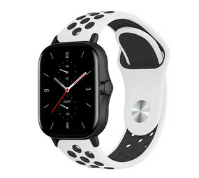 Strap-it® Amazfit GTS 2 Sportarmband (Weiß/Schwarz) Strap-it® Amazfit GTS 2 Sportarmband (Weiß/Schwarz)