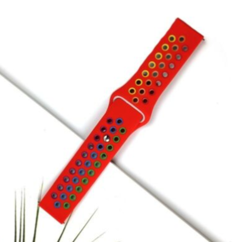 Strap-it® Strap-it Xiaomi Amazfit Bip Sportband (buntes Rot)
