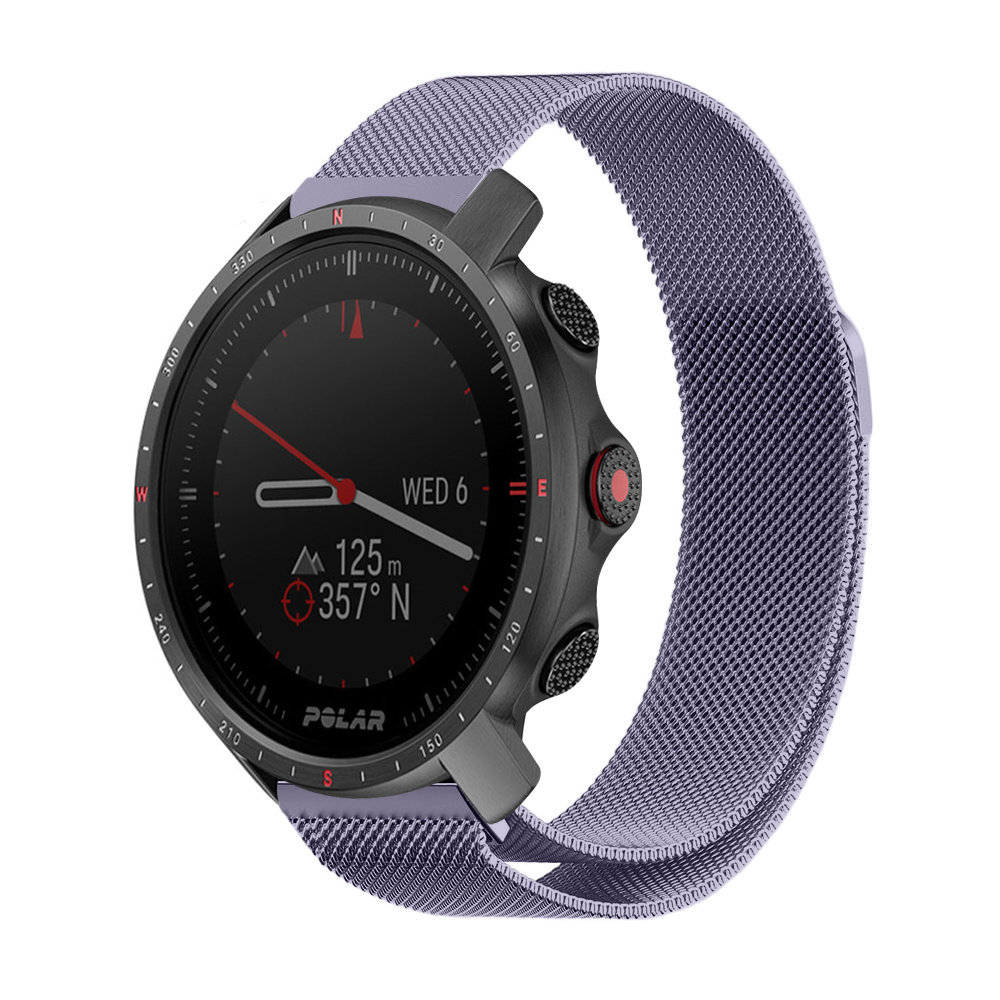 Strap-it® Strap-it Polar Grit X Pro Milanaise Armband (Hellviolett)