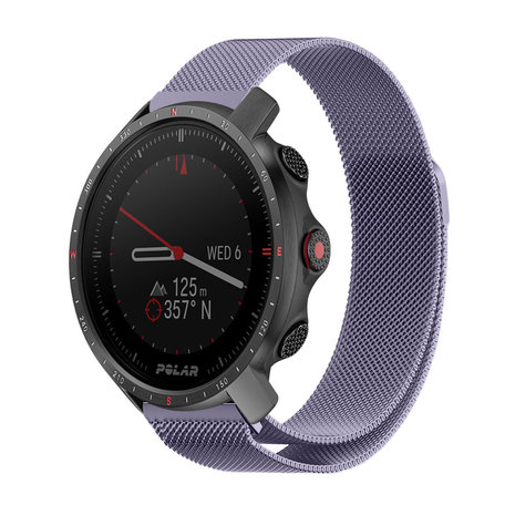 Strap-it® Strap-it Polar Grit X Pro Milanaise Armband (Hellviolett)