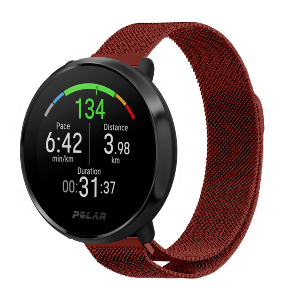 Strap-it® Strap-it Polar Vantage M Milanese Armband (Rot) Strap-it® Strap-it Polar Vantage M Milanese Armband (Rot)