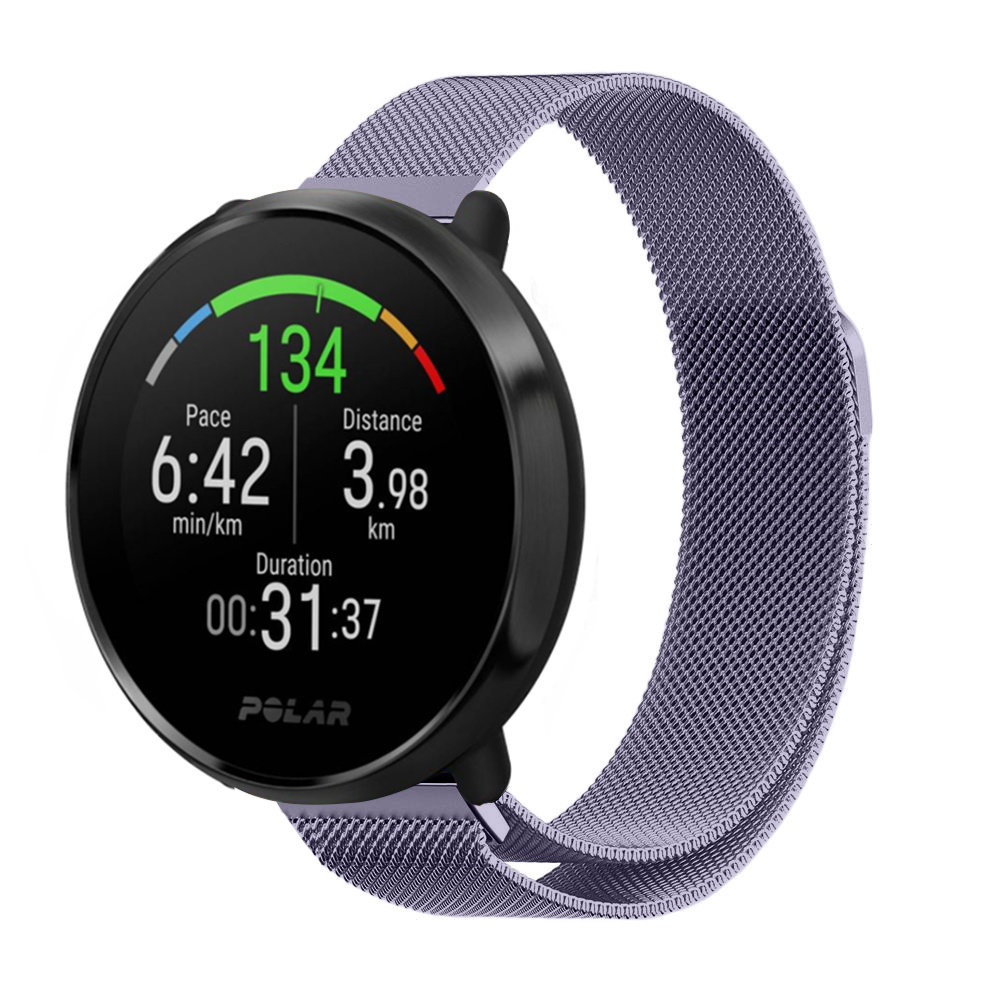 Strap-it® Strap-it Polar Vantage M Milanese Armband (Hellviolett)