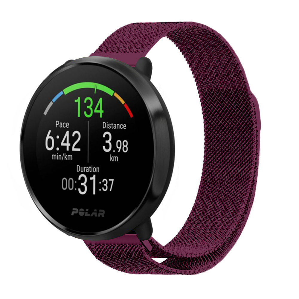 Strap-it® Strap-it Polar Vantage M Milanese Armband (Lila) Strap-it® Strap-it Polar Vantage M Milanese Armband (Lila)