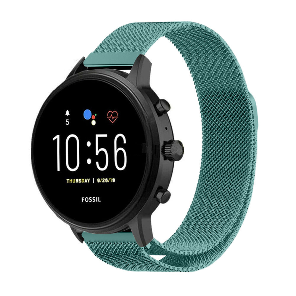 Strap-it® Strap-It Fossil Gen 5 Milanese Armband (Grün)