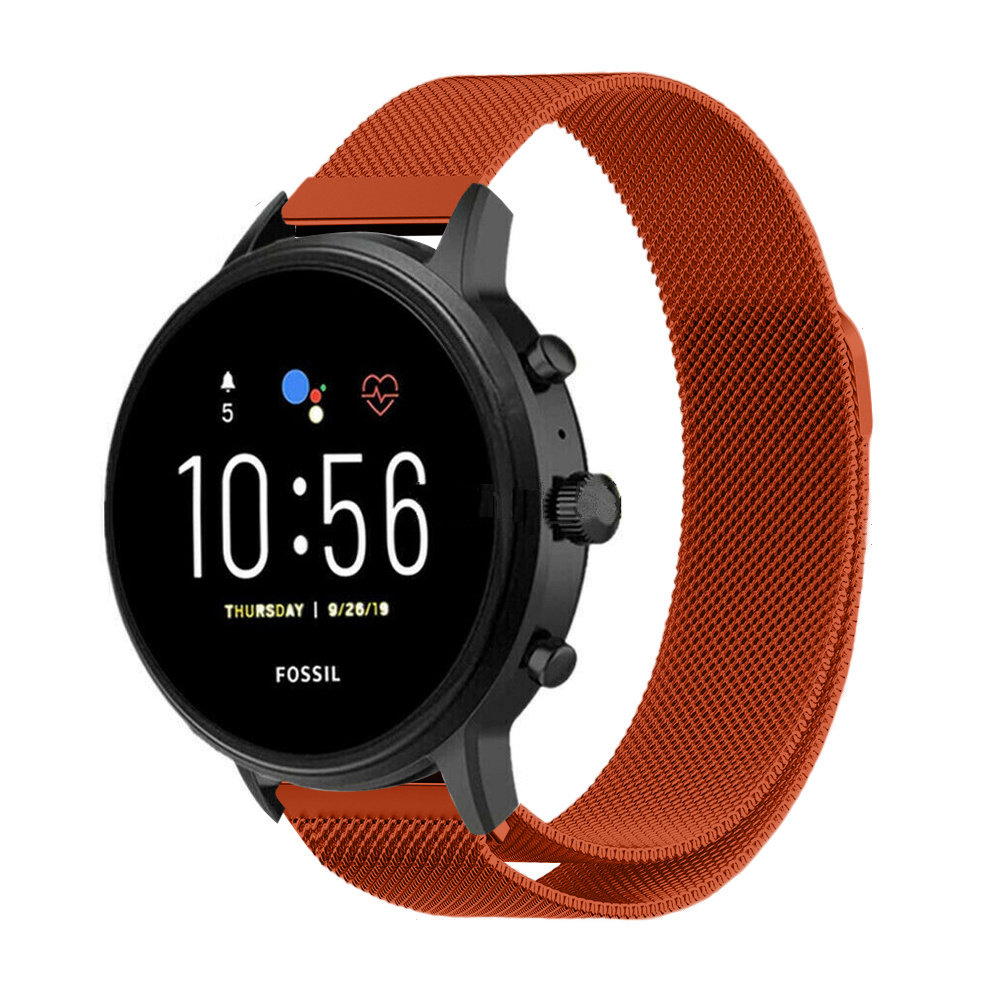Strap-it® Strap-It Fossil Gen 5 Milanese Armband (Orange)