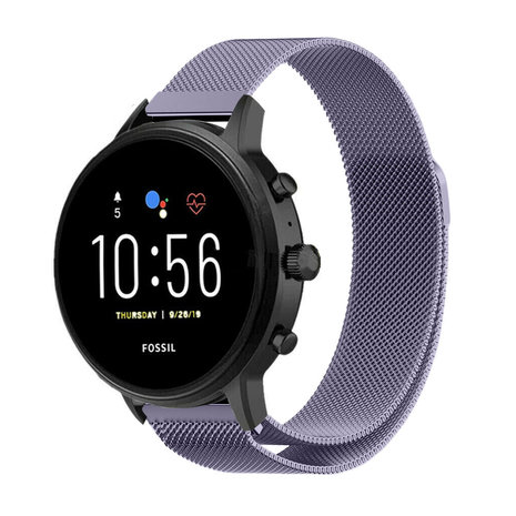 Strap-it® Strap-It Fossil Gen 5 Milanese Armband (Hellviolett)