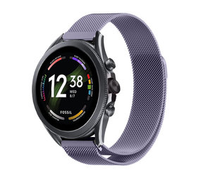 Strap-it® Fossil Gen 6 - 44mm Milanese Armband (Hellviolett) Strap-it® Fossil Gen 6 - 44mm Milanese Armband (Hellviolett)