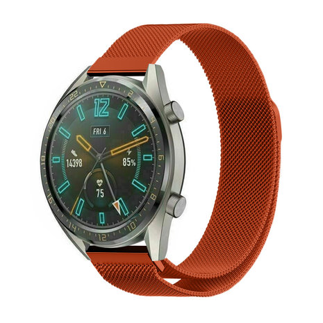 Strap-it® Strap-it Huawei Watch GT 2 Milanese Armband (Orange)