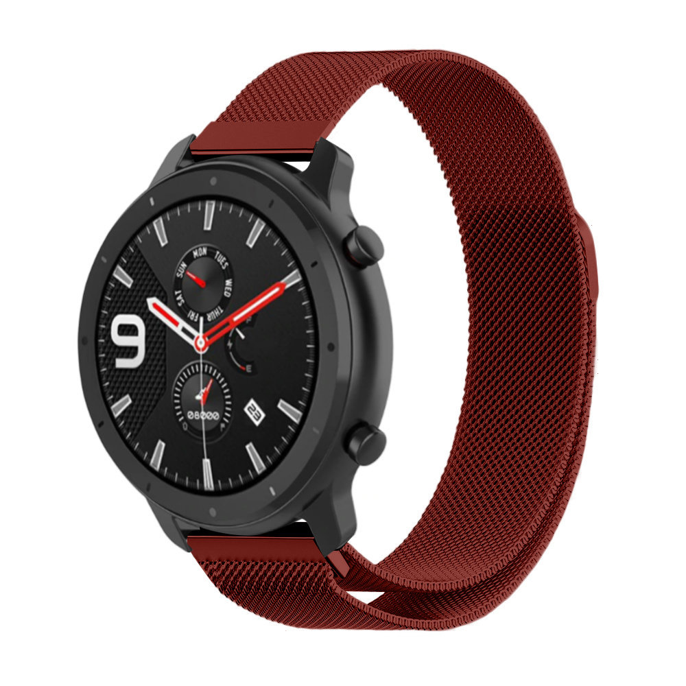 Strap-it® Strap-It Xiaomi Amazfit GTR Milanese Armband (Rot)