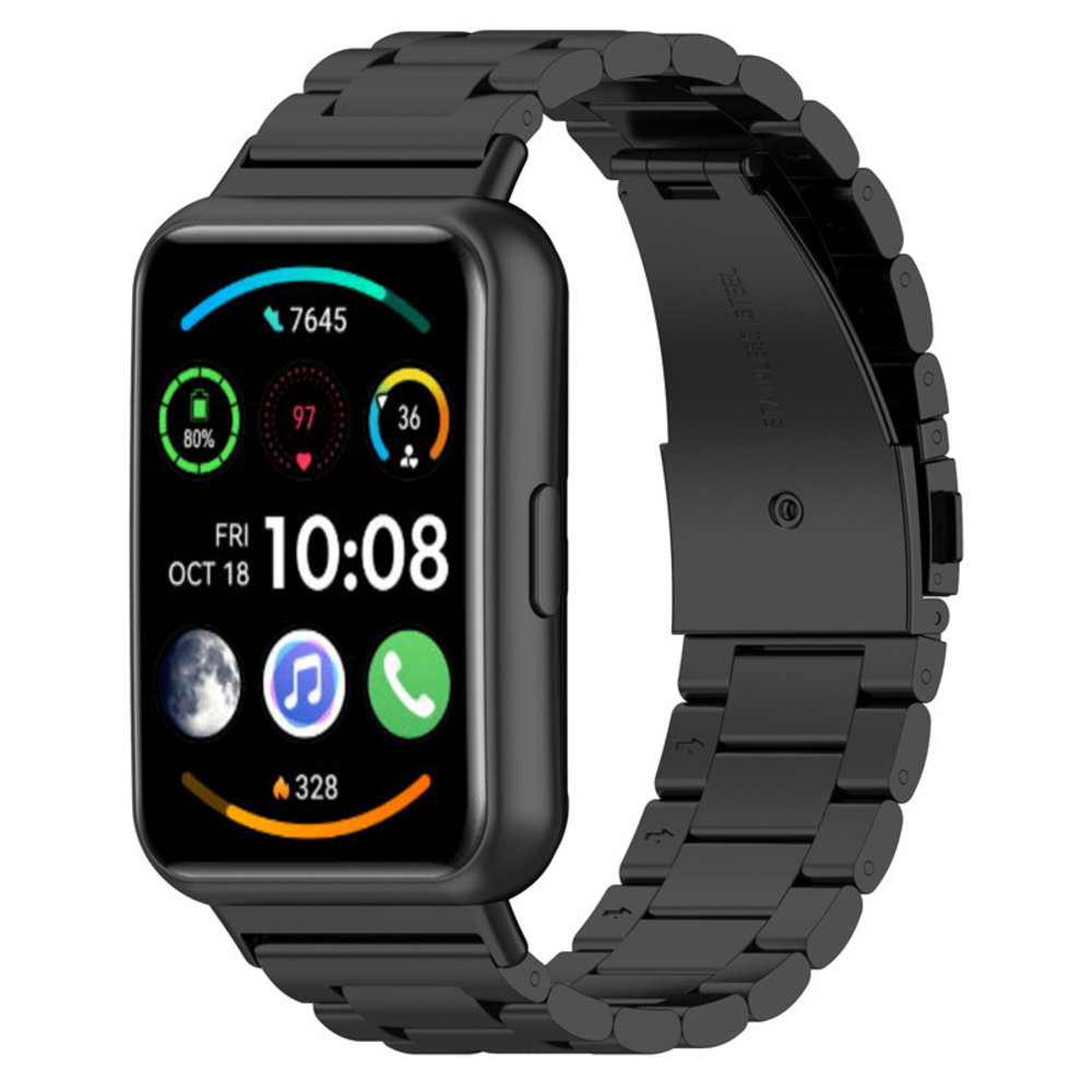 Huawei Watch Fit 2 Stahlarmband Schwarz Smartwatcharmbaender