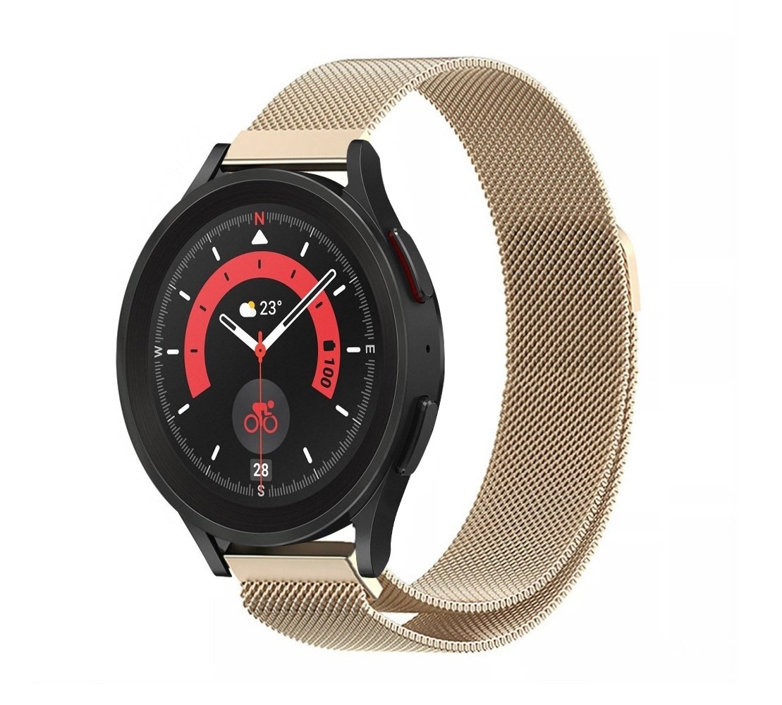 Strap-it® Strap-It Samsung Galaxy Watch 5 Pro Milanese Armband (Champagner)