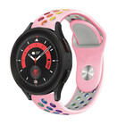 Strap-it® Strap-it Samsung Galaxy Watch 5 Pro Sportarmband (Rosa/Bunt)