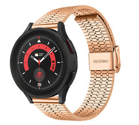 Strap-it® Samsung Galaxy Watch 5 Pro Edelstahlarmband (Roségold) Strap-it® Samsung Galaxy Watch 5 Pro Edelstahlarmband (Roségold)