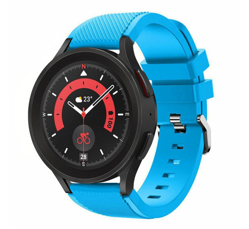 Strap-it® Strap-it Samsung Galaxy Watch 5 Pro Silikonarmband (Hellblau)